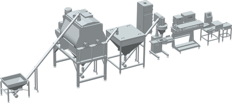混料包裝生產(chǎn)線